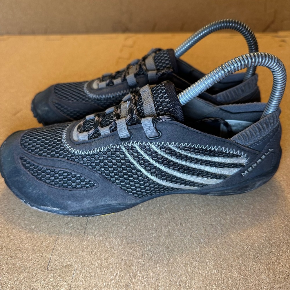Merrell Pace Glove Black Barefoot Running Shoes Womens 6 Vibram Minimalist - Picture 5 of 11